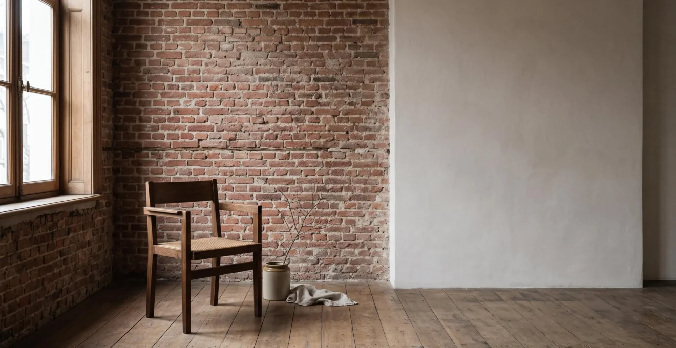 Une chaise minimaliste en bois clair posée dans un intérieur épuré à la lumière du nord, symbolisant la transformation d'un objet banal par le design thinking